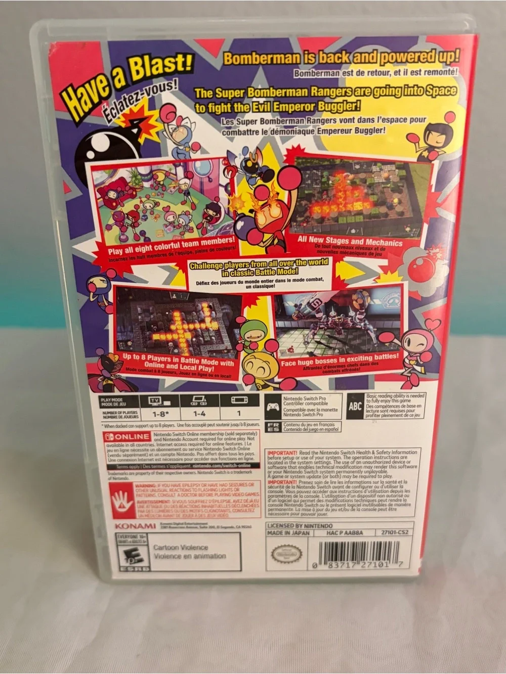 Super Bomberman R (Nintendo Switch, 2017) Tested & Works CIB Videogame